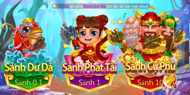 Thưởng thức game Bắn Cá Tam Tiên Cát với nhiều level chơi phù hợp khác nhau